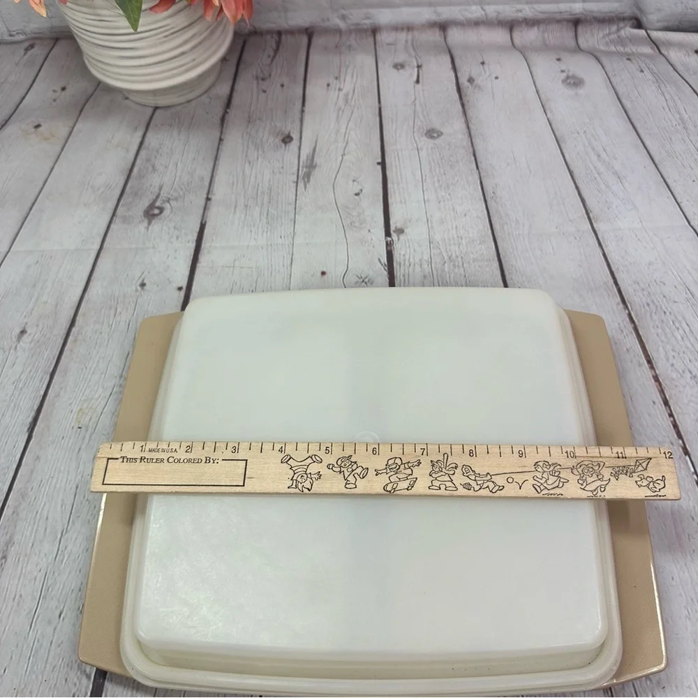 Vintage Tupperware Egg tray tan with white trays cottagecore homestead